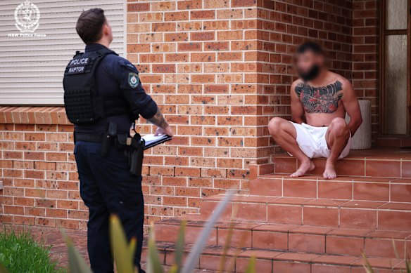 Abdallah El Chami was arrested in Bass Hill after forensic examination of phones seized during a traffic stop on New Year's Eve.