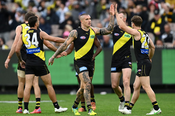 Dustin Martin’s goal was a touching moment for the club.