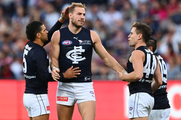 Harry McKay kicked four goals after suffering a bout of gastro heading into the clash.