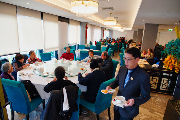 A busy yum cha service at Golden Lily.