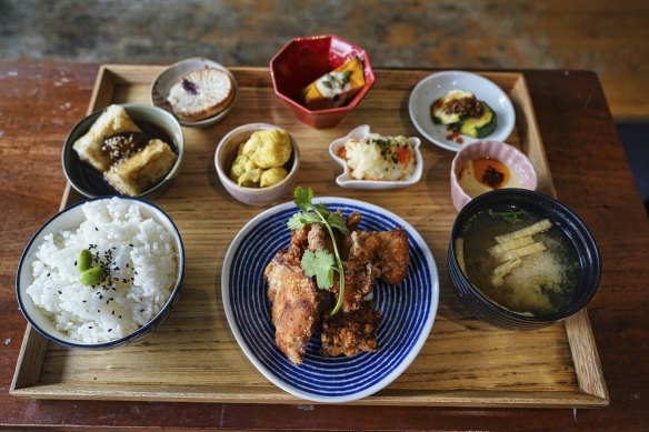 The Teishoku, or set meal, at Wabi Sabi Salon Japanese restaurant in Smith Street is generous and varied.
