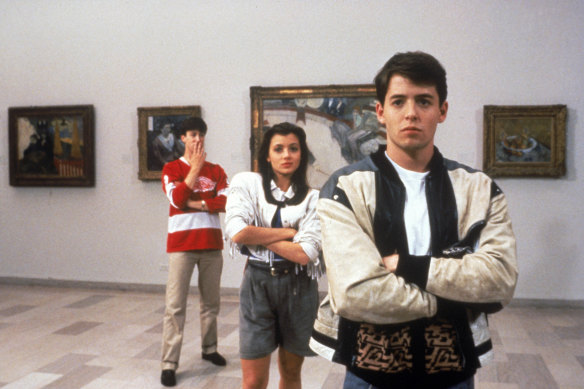 It is unlikely Ferris and his friends had such an eventful day off, pictured here at Art Institute.
