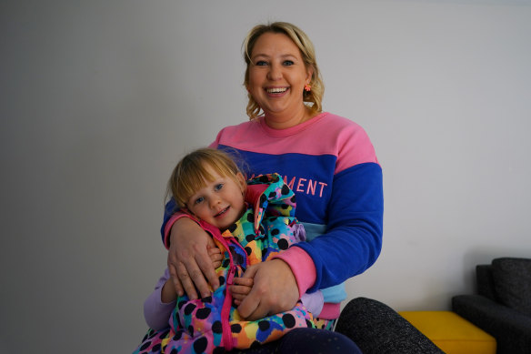 Rebecca Reeve decided to return to work when her daughter was two to help alleviate financial pressures.