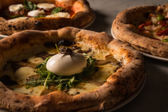 Matteo Downtown’s buratta pizza and a drink are just $30 at lunch.