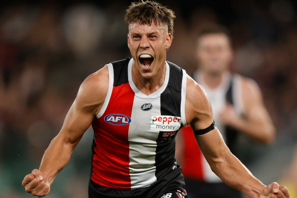 St Kilda big man Jack Hayes.