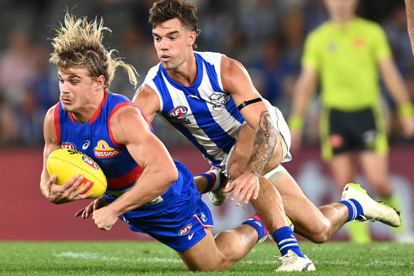 Bailey Smith had 43 touches for the Western Bulldogs.