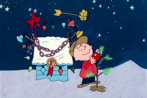Uma cena de Um Natal Charlie Brown.
