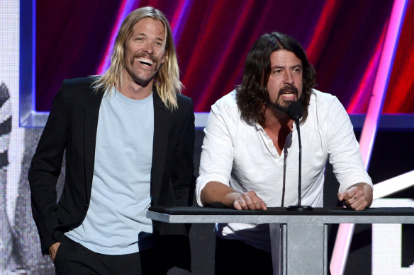 Taylor Hawkins and Foo Fighters frontman Dave Grohl.