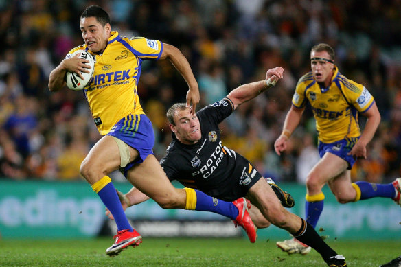 Jarryd Hayne during his playing days with Parramatta.