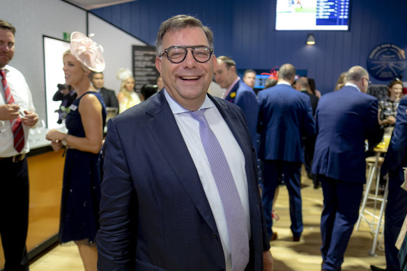 Liberal Party powerbroker Michael Photios at the Melbourne Cup.