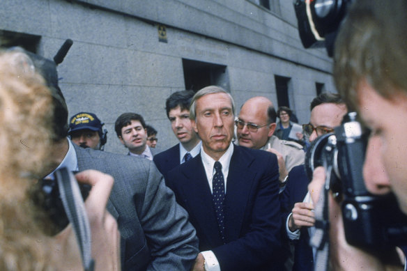 Ivan Boesky leaves court in 1987.