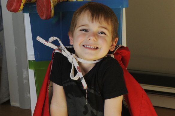 Ollie Rogers lost all his toys when the Wilsons River flooded his house in East Lismore on February 28.