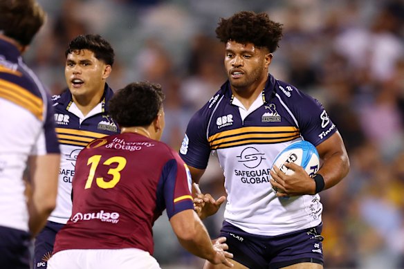 Rob Valentini playing for the ACT Brumbies this past season.