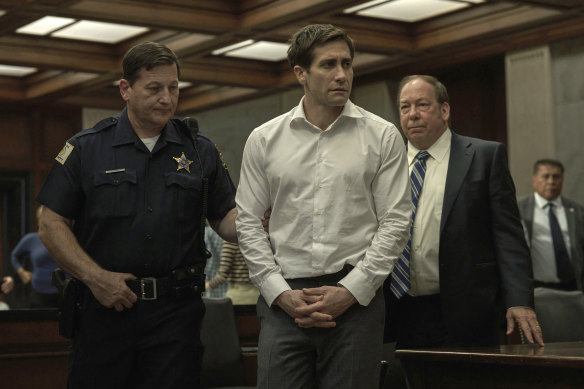 In Presumed Innocent Jake Gyllenhaal (centre) embraces the nastiness of his character.