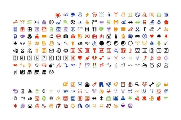 The original emoji menu designed by Shigetaka Kurita  in the late 1990s is now held by New York’s Museum of Modern Art. 