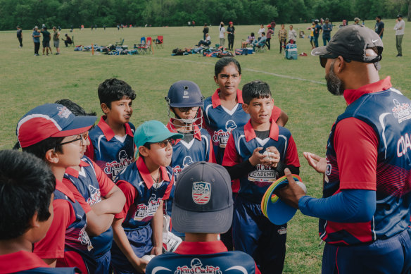 The next generation: Scenes from the Texas Cricket Academy in April.