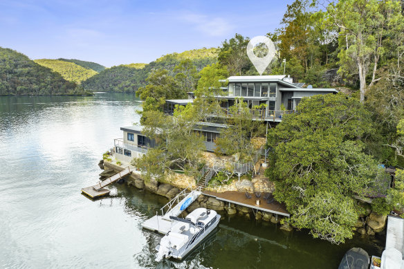 The Berowra Waters holiday house last traded in 2019 for $1.1 million.