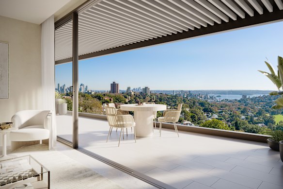 Origami residences offer uninterrupted city and harbour views.