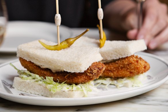 The crumbed fish sandwich at Cumulus Inc.