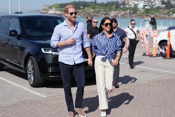 Harry and Meghan pictured in Sydney in April. 