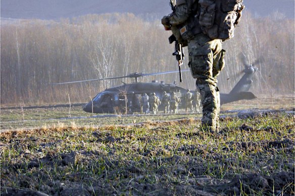 Special forces soldiers on the ground in Afghanistan.