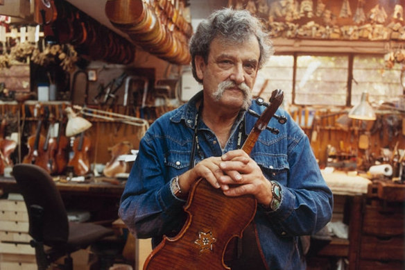 Amnon Weinstein in his workshop in Israel.