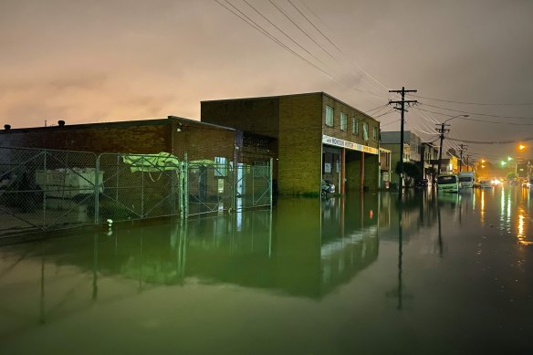 "There's never been something like this before": Buckley Street in Marrickville on Sunday.