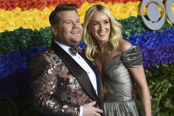 Corden with his wife Julia Carey at the 2019 Tony Awards.