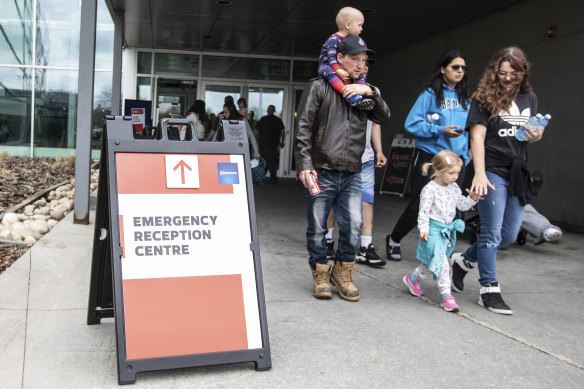 Wildfire evacuees in Edmonton, Alberta in Canada.