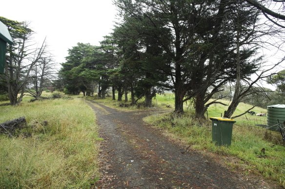 The property currently has an abandoned farmhouse and stables.