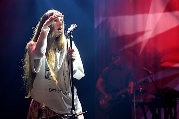 Florence Shaw performs with Dry Cleaning at The Forum, May 30, 2026.
