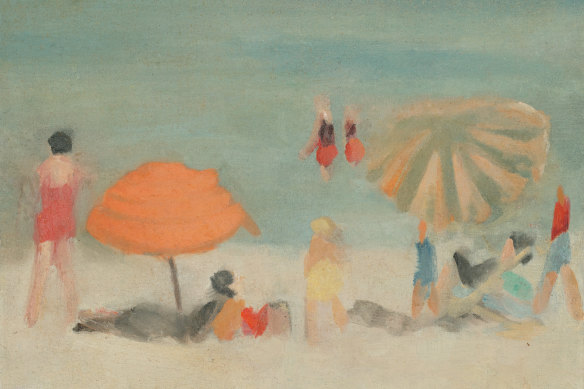 Clarice Beckett’s Beach scene, 1932-33, is set for sale this month with an estimate of 80,000 – $120,000.