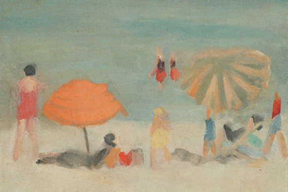 Clarice Beckett, Beach Scene, c. 1932-33.