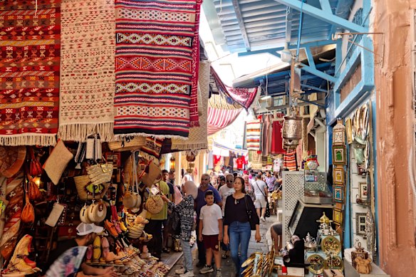 In the labyrinth that is the medina.