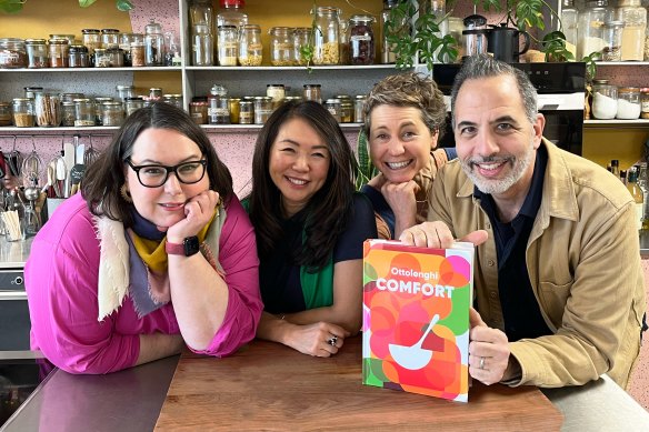 Yotam Ottolenghi’s latest book stirs fresh cooking inspo with (from left) Verena Lochmuller, GW’s own Helen Goh and Tara Wigley.