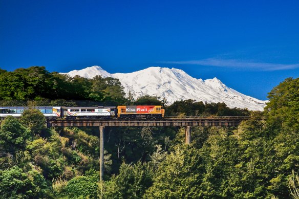 Passing beneath Mount Ruapehu.