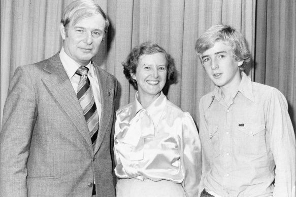 Deputy Prime Minister Doug Anthony, his wife Margot and son Larry in 1978.