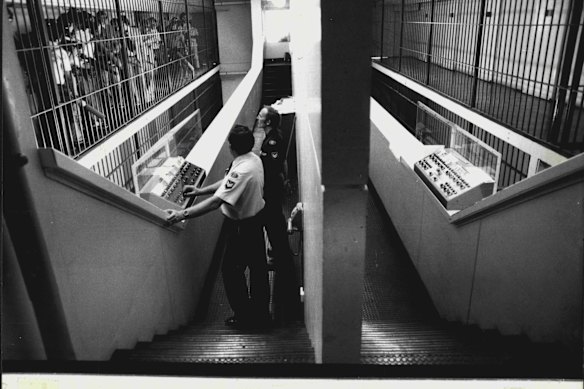 The electric control room in Katingal from which the gates and cell doors were controlled. 