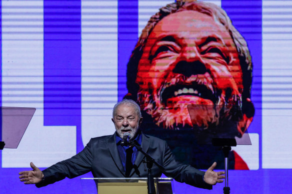 Opinion polls show Brazilian presidential candidate Lula enjoys 47 per cent support. He needs 50 per cent of the vote to claim victory.
