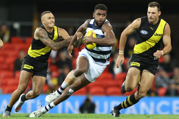 Geelong’s Esava Ratugolea is in demand ahead of the post-season trade period.