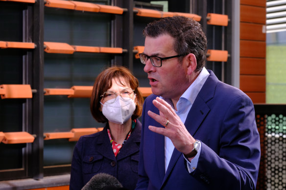 Premier Daniel Andrews and Health Minister Mary-Anne Thomas in July.