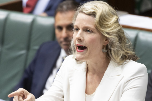Minister for Home Affairs Clare O’Neil during question time on Thursday.