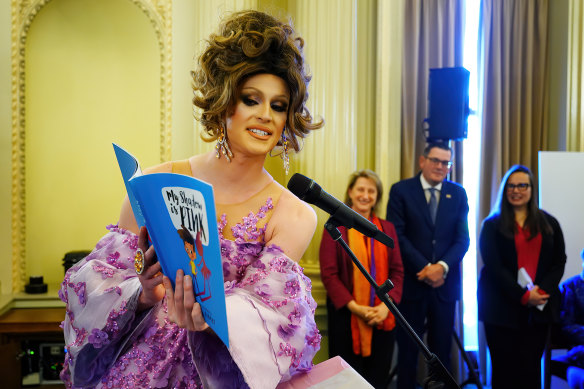 In May, a number of drag queens were invited to present drag story time at Victoria’s Parliament House.