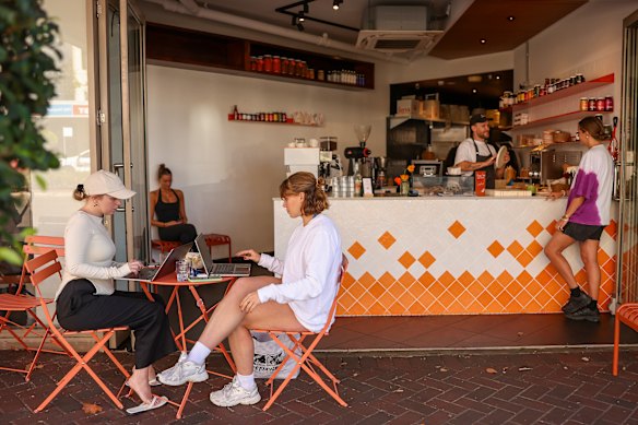 Serva cafe is located beside a bus stop in Seaforth. 