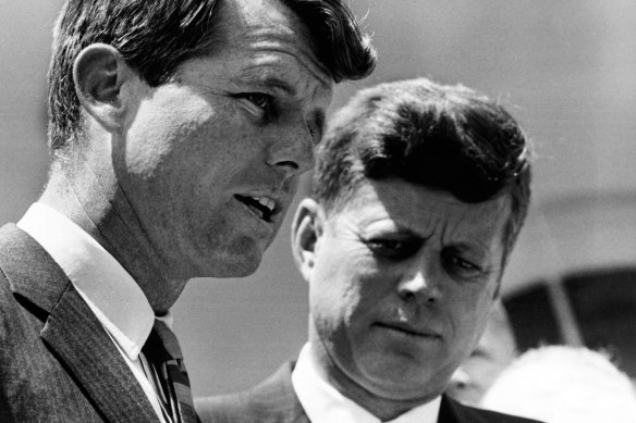 Robert Kennedy (left) and JFK. Robert had an affair with Jackie Kenendy after his brother’s death.