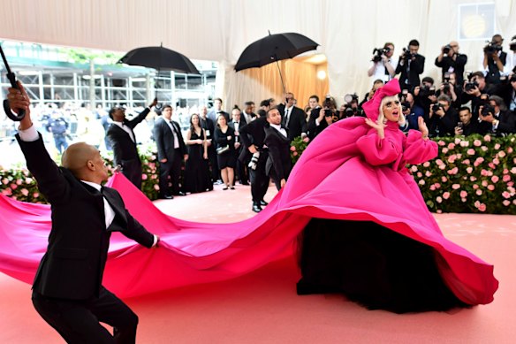 Lady Gaga arrives at the Met’s Costume Institute benefit gala for the “Camp: Notes on Fashion” exhibition 2019.