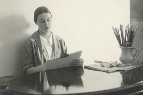 Harold Cazneaux’s Portrait of Nora Heysen at work, March 9, 1939