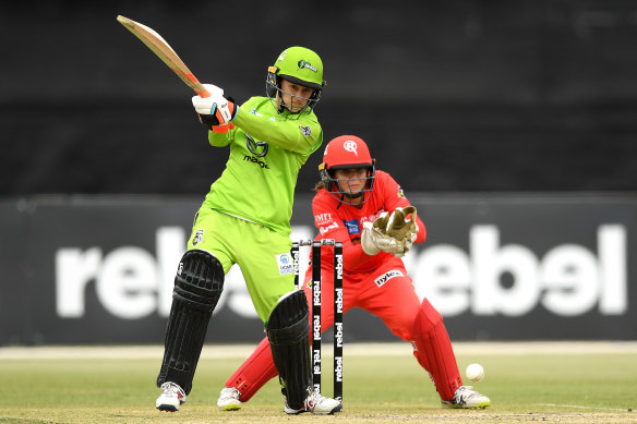 Rachael Haynes in action for Sydney Thunder. The WBBL starts on Sunday.
