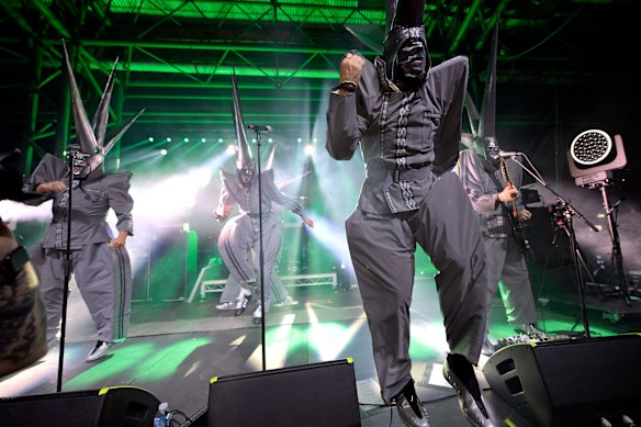 TISM on stage at PICA. 