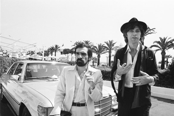 Director Martin Scorsese (left) and Robbie Robertson at the 31st Cannes International Film Festival in 1978 to present The Last Waltz.